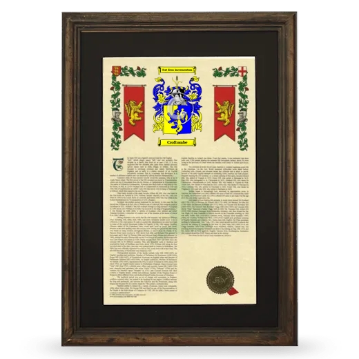 Croftombe Deluxe Armorial Framed - Brown