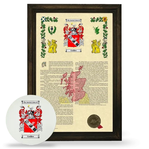 Cruikes Framed Armorial History and Mouse Pad - Brown