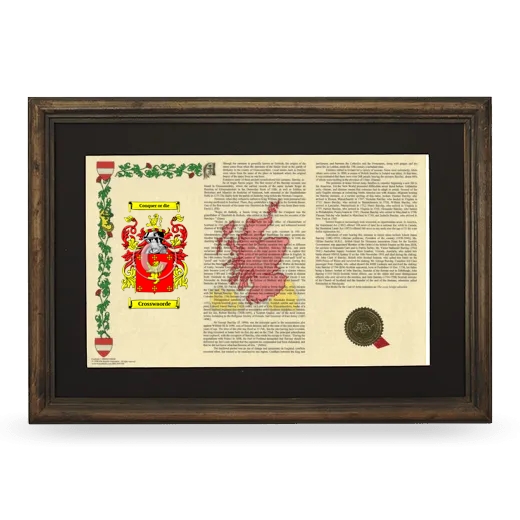 Crosswaorde Deluxe Armorial Landscape Framed - Brown