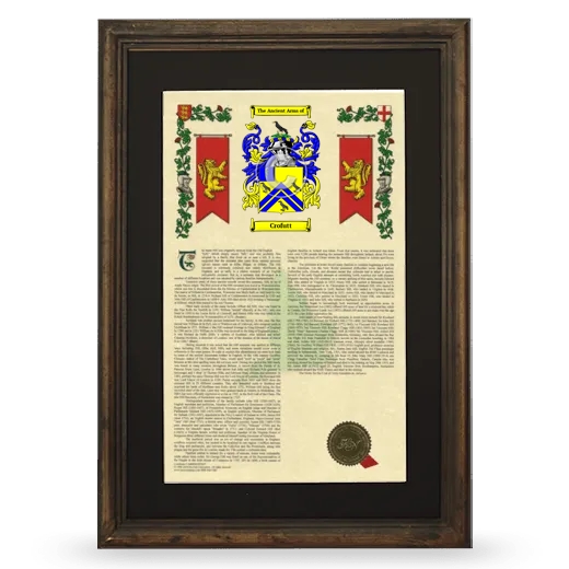 Crofutt Deluxe Armorial Framed - Brown