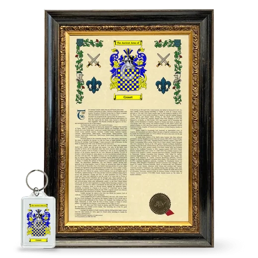 Croset Framed Armorial History and Keychain - Heirloom