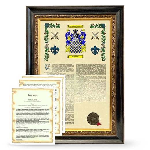 Crouset Framed Armorial History and Symbolism - Heirloom