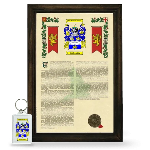 Goodworthy Framed Armorial History and Keychain - Brown