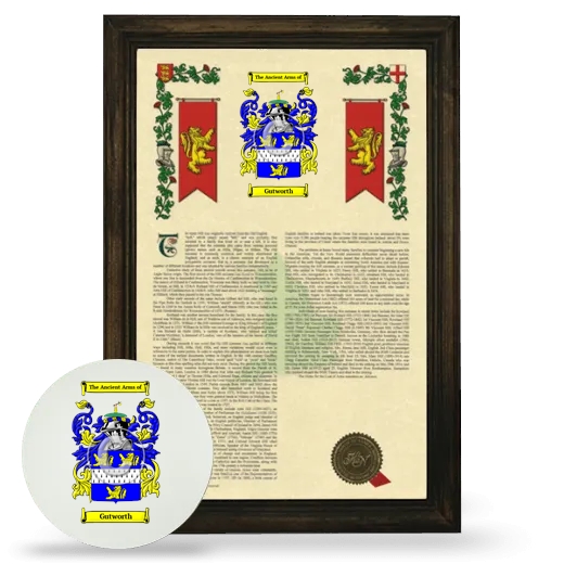Gutworth Framed Armorial History and Mouse Pad - Brown