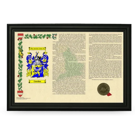 Cuerdan Armorial Landscape Framed - Black