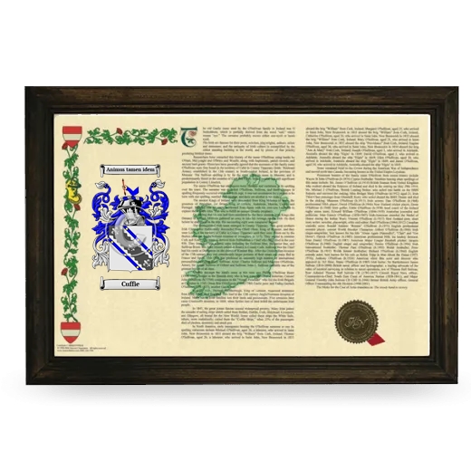 Cuffie Armorial Landscape Framed - Brown