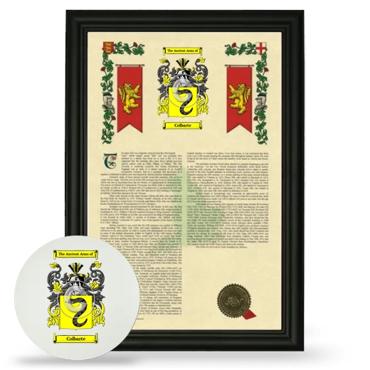 Colbarte Framed Armorial History and Mouse Pad - Black