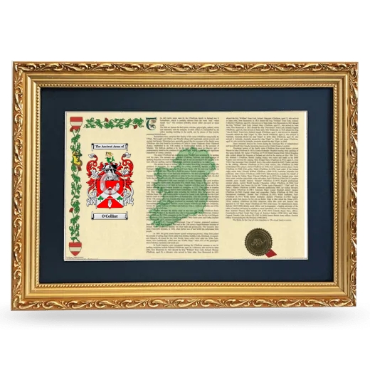 O'Collint Deluxe Armorial Landscape Framed - Gold