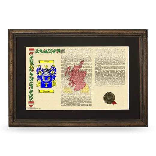 Coomant Deluxe Armorial Landscape Framed - Brown