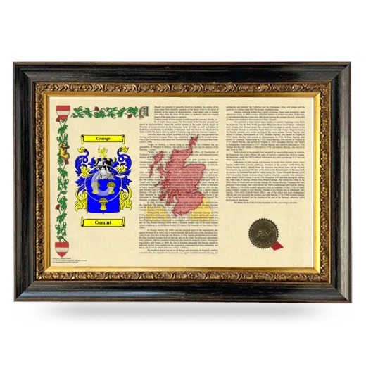 Cumint Armorial Landscape Framed - Heirloom