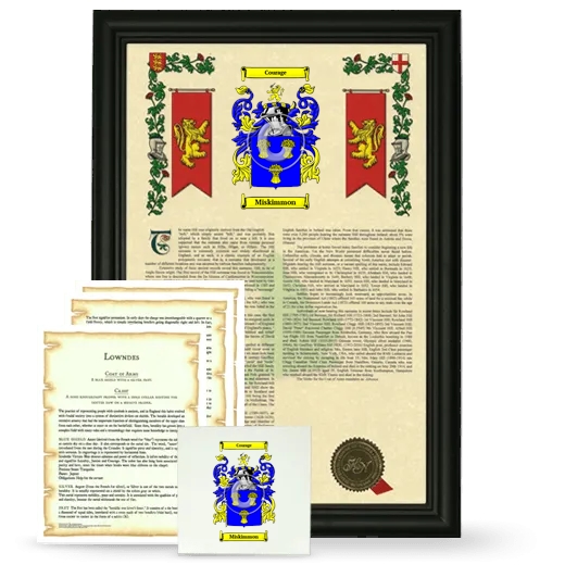 Miskimmon Framed Armorial, Symbolism and Large Tile - Black