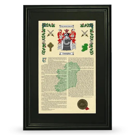 Connaghyn Deluxe Armorial Framed - Black