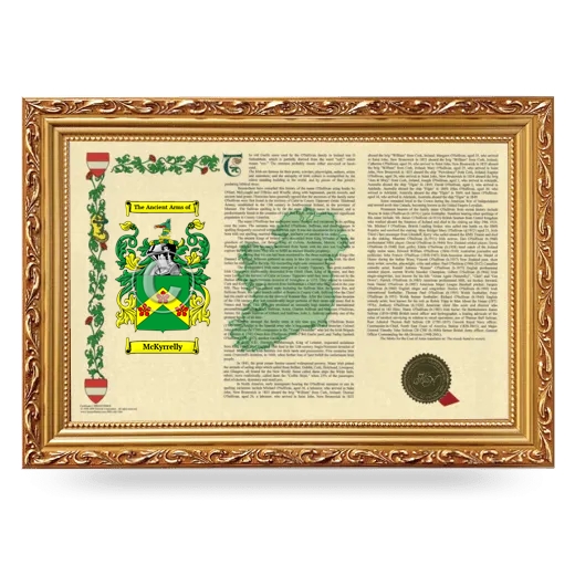 McKyrrelly Armorial Landscape Framed - Gold