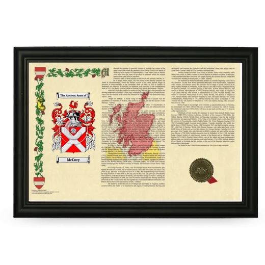 McCury Armorial Landscape Framed - Black