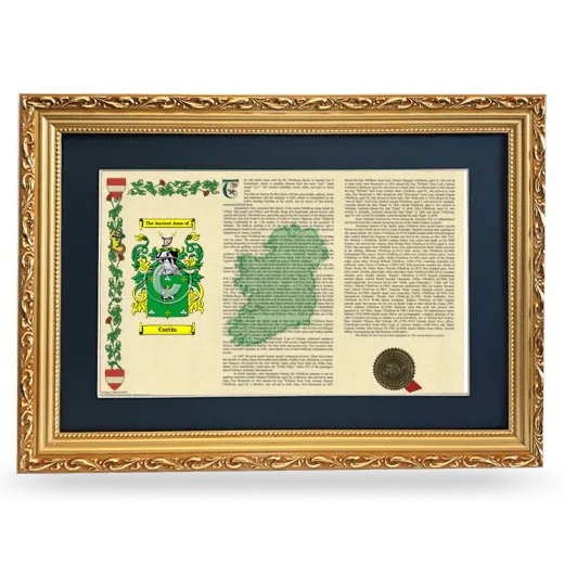 Curtin Deluxe Armorial Landscape Framed - Gold