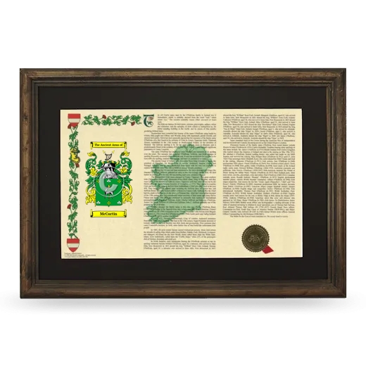 McCurtin Deluxe Armorial Landscape Framed - Brown