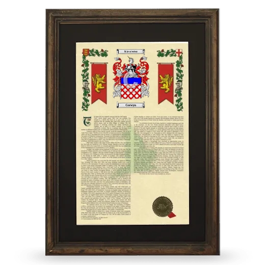 Corwyn Deluxe Armorial Framed - Brown