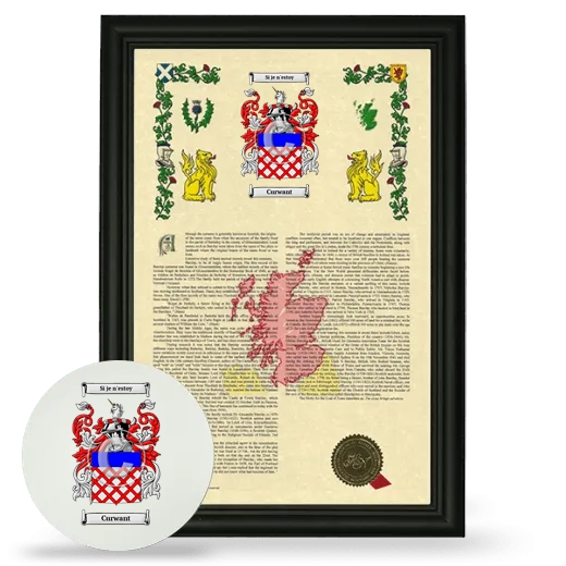 Curwant Framed Armorial History and Mouse Pad - Black