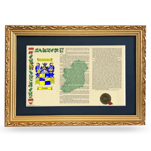 Ceusyke Deluxe Armorial Landscape Framed - Gold