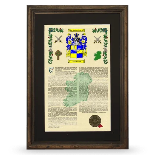 Cockussach Deluxe Armorial Framed - Brown