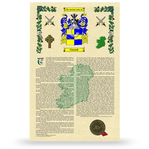 Cussock Armorial History with Coat of Arms