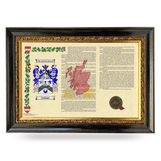 Cushnay Armorial Landscape Framed - Heirloom