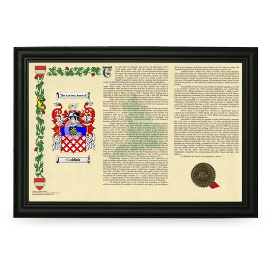 Cuddink Armorial Landscape Framed - Black