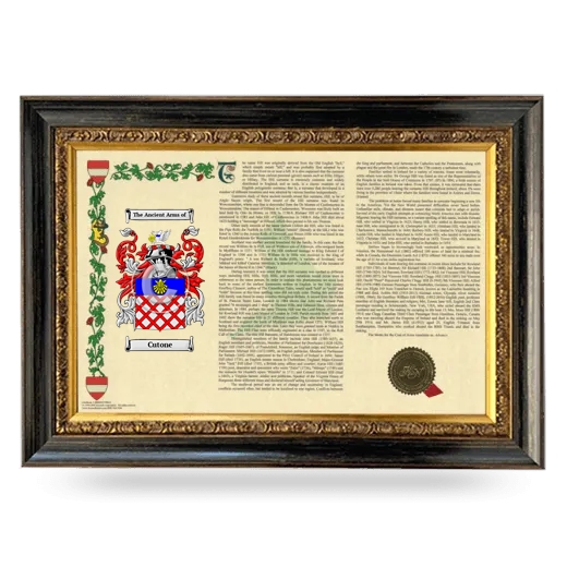 Cutone Armorial Landscape Framed - Heirloom