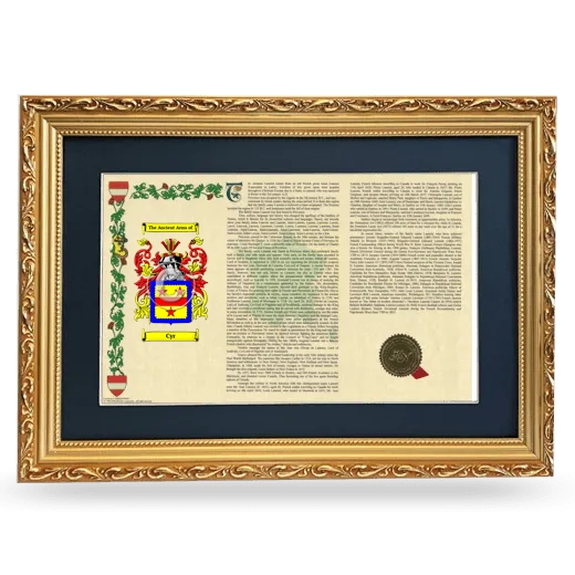 Cyr Deluxe Armorial Landscape Framed - Gold