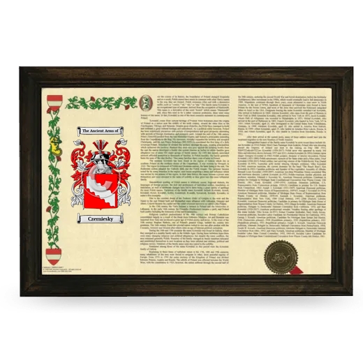 Czerniesky Armorial Landscape Framed - Brown