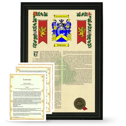 Darbernum Framed Armorial History and Symbolism - Black