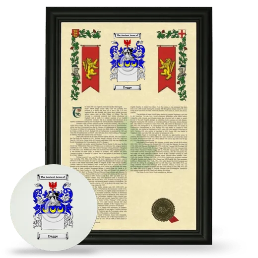 Dagge Framed Armorial History and Mouse Pad - Black