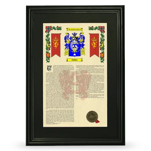 Dahlen Deluxe Armorial Framed - Black