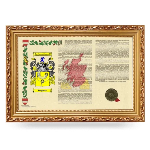 Dalgetay Armorial Landscape Framed - Gold