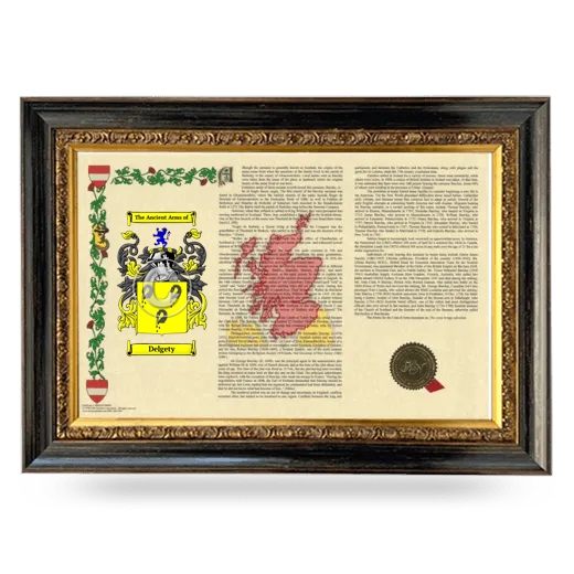 Delgety Armorial Landscape Framed - Heirloom