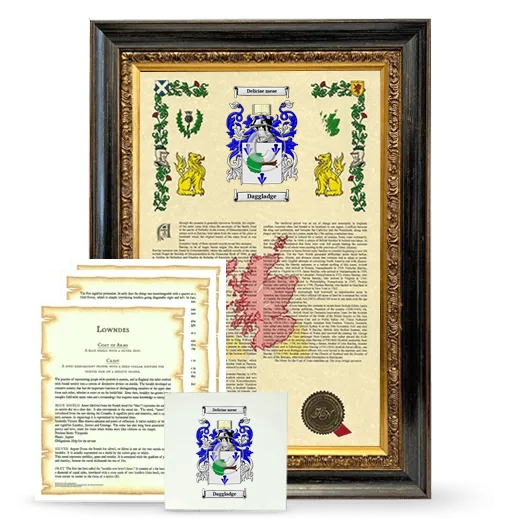 Daggladge Framed Armorial, Symbolism and Large Tile - Heirloom