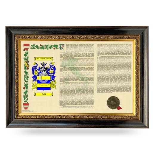 Dali Armorial Landscape Framed - Heirloom