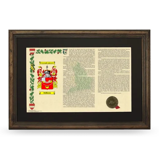 Dallisson Deluxe Armorial Landscape Framed - Brown