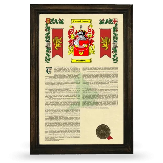 Dallisson Armorial History Framed - Brown