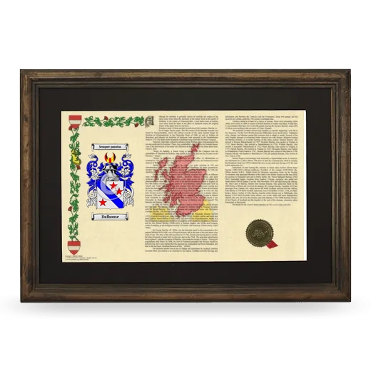 Dalhouse Deluxe Armorial Landscape Framed - Brown