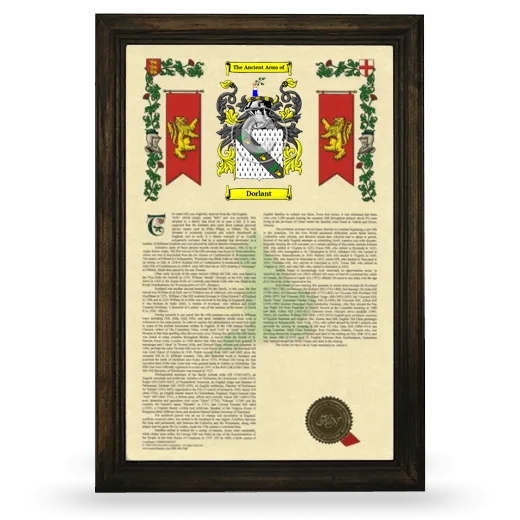 Dorlant Armorial History Framed - Brown