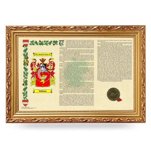 Dalman Armorial Landscape Framed - Gold