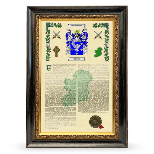 Oltown Armorial History Framed - Heirloom