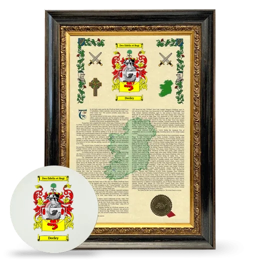 Deeley Framed Armorial History and Mouse Pad - Heirloom