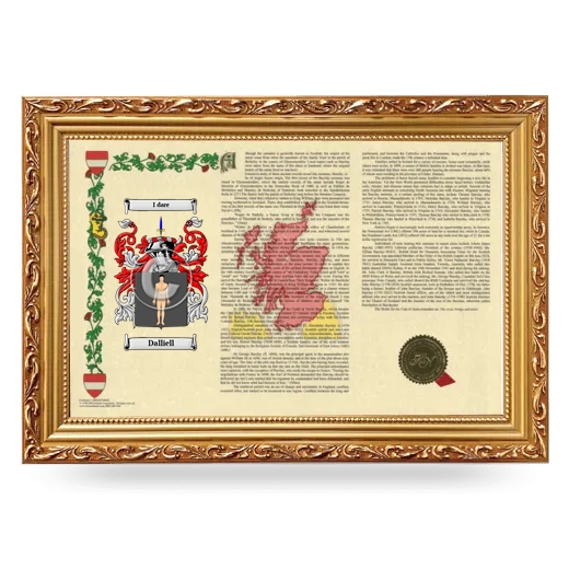 Dalliell Armorial Landscape Framed - Gold