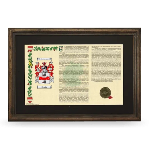 Demits Deluxe Armorial Landscape Framed - Brown