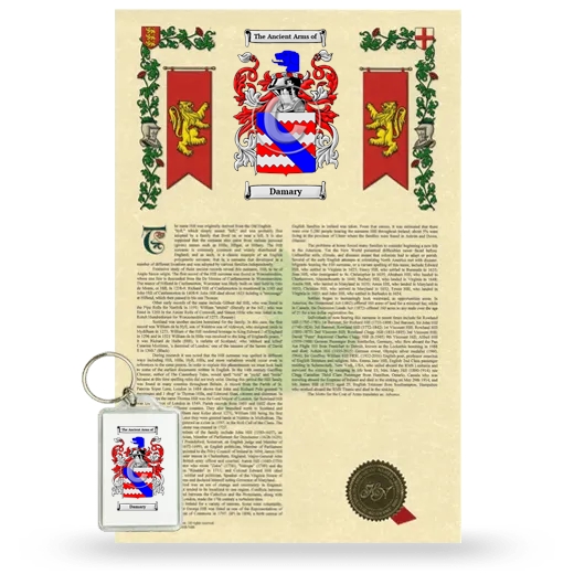 Damary Armorial History and Keychain Package