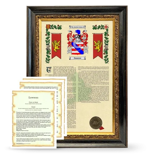 Dameree Framed Armorial History and Symbolism - Heirloom