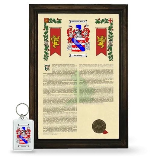 Damoray Framed Armorial History and Keychain - Brown