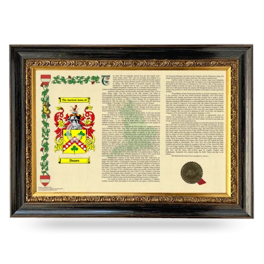 Danes Armorial Landscape Framed - Heirloom